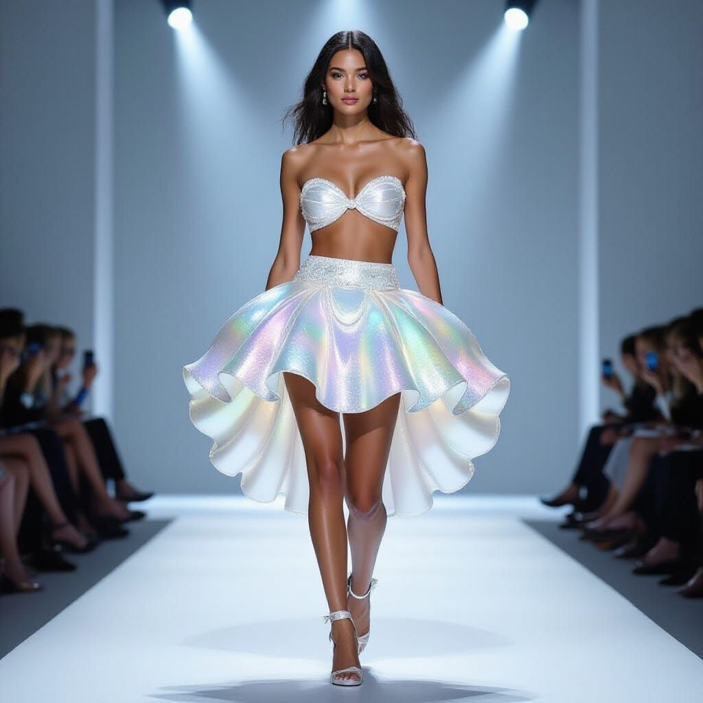 Woman in Seashell Dress, Klimt and Mead Inspired