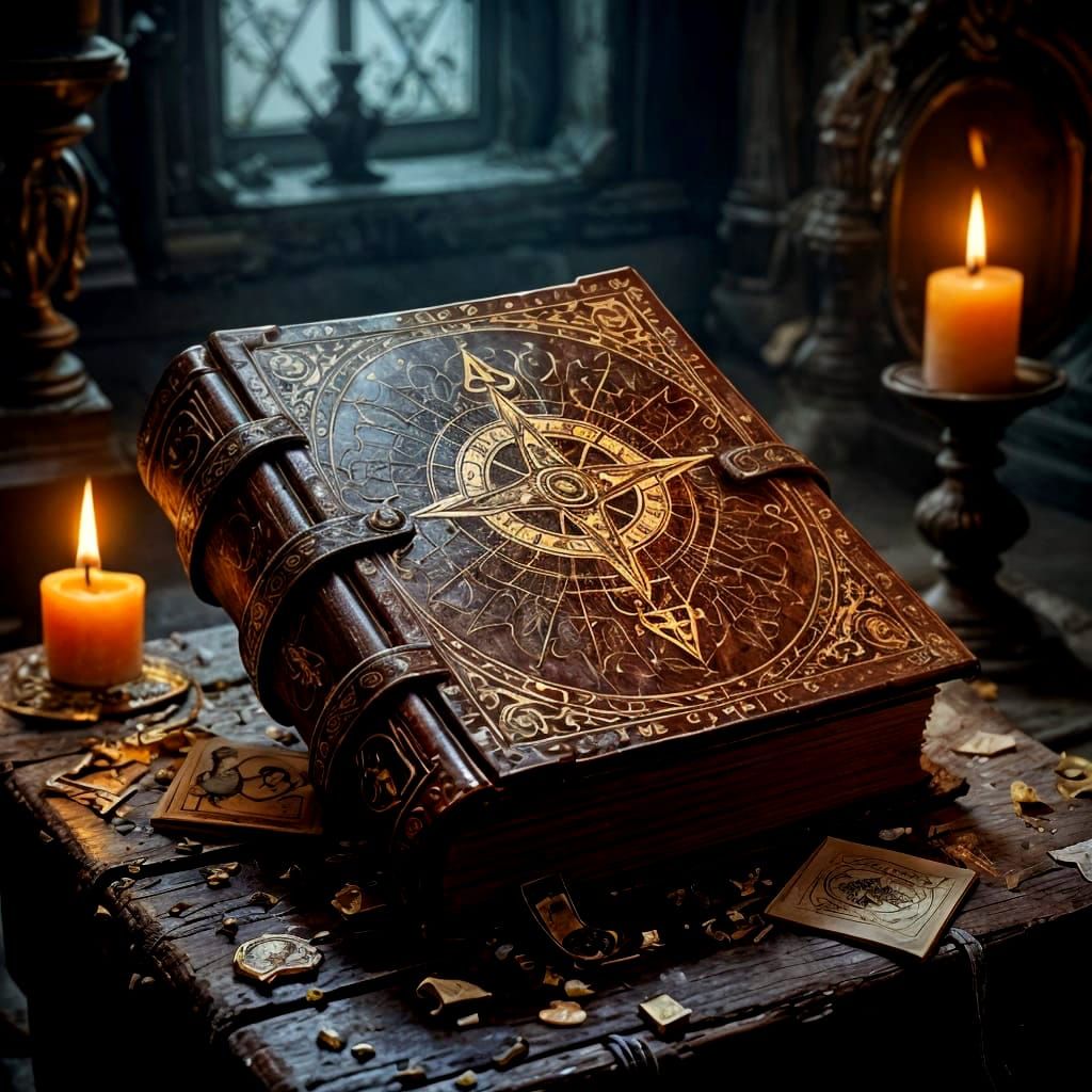 Enigmatic Grimoire of a Witch Circle