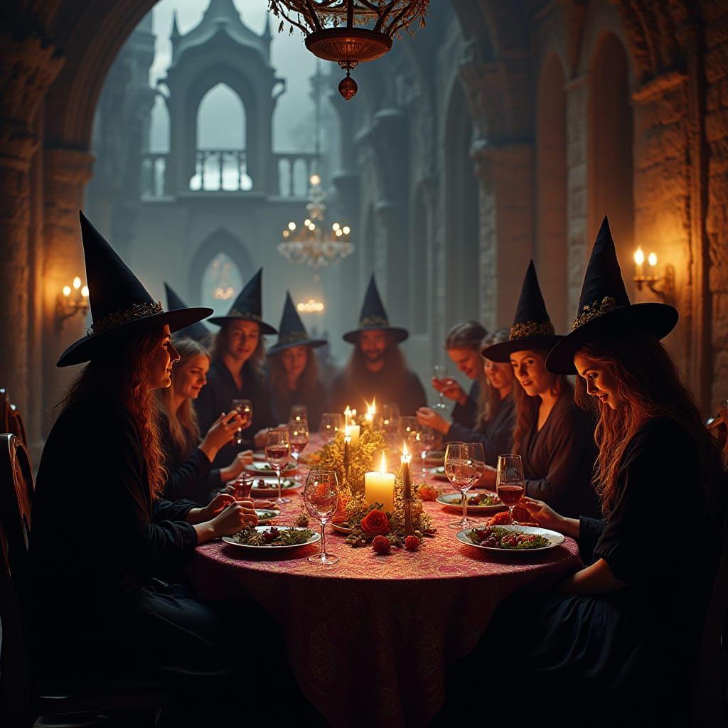 Magical Witch Banquet in Enchanted Castle