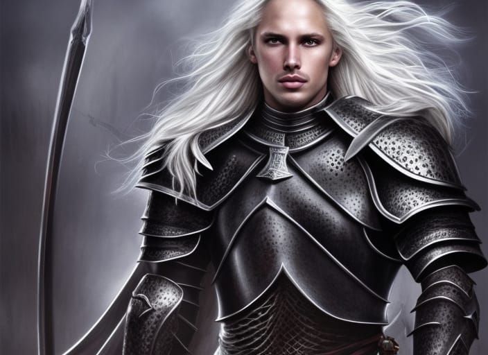 Imposing Black Knight Portrait near Dragonstone Castle