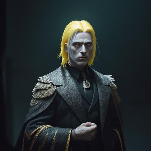 Visually Striking Woman with Feathers, Cinematic Film Still