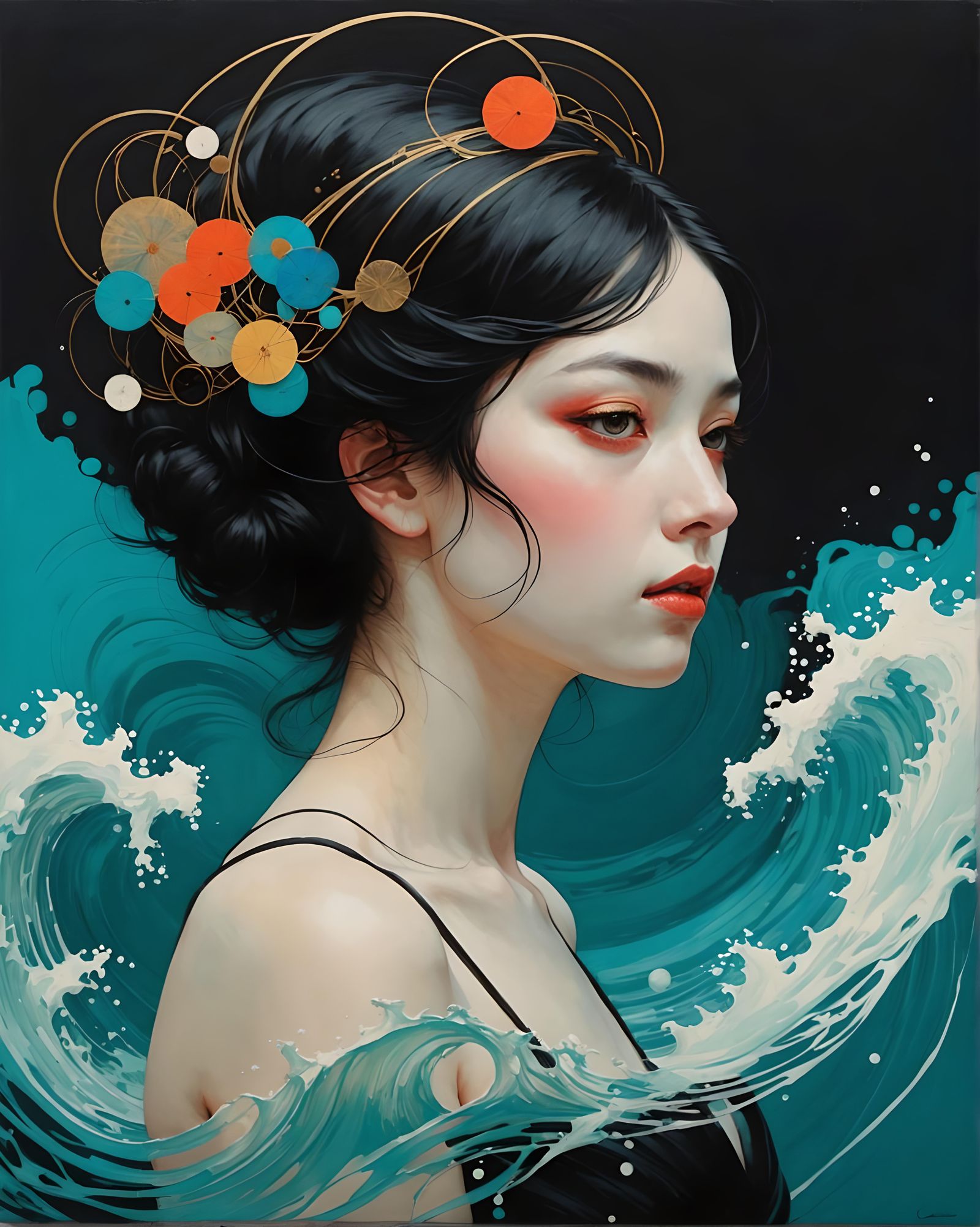 Passionate Figure in Swirling Energy Network