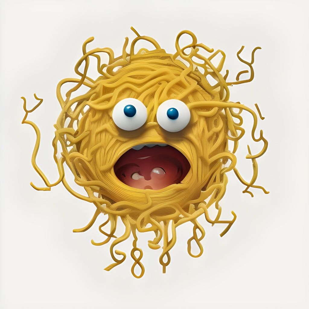 Flying spaghetti monster emoji