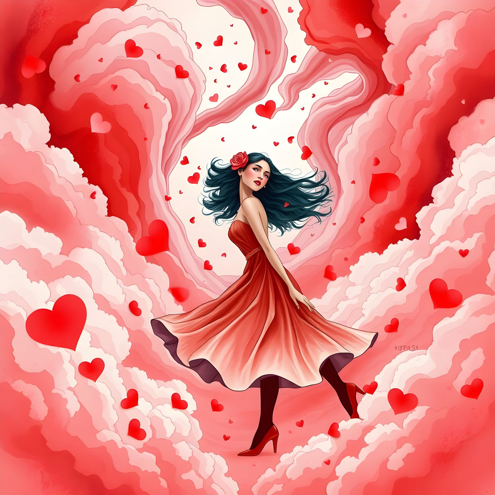 Abstract AI Interpretation of Love