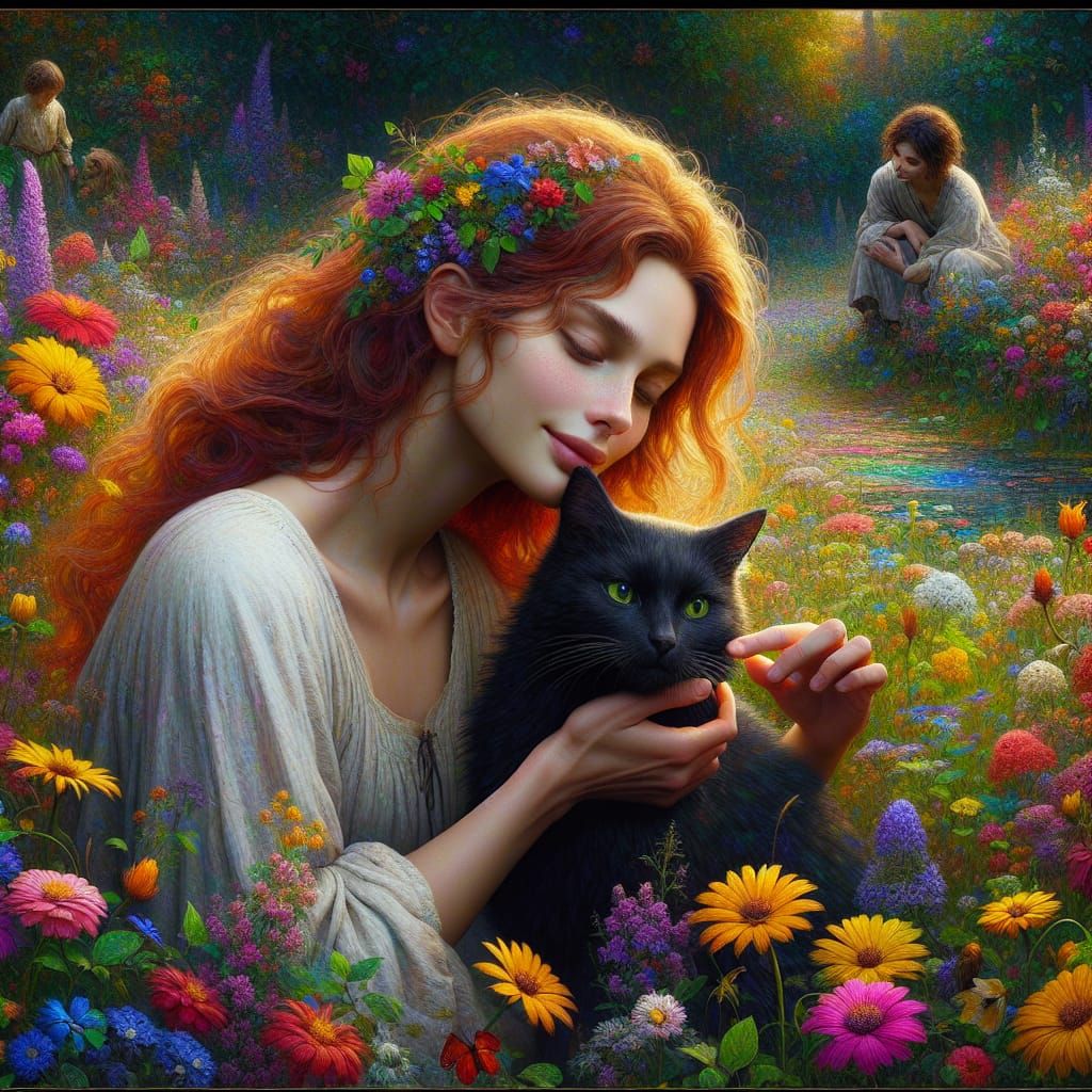 Dreamy Fantasy Portrait in Rich Matte Painting Style