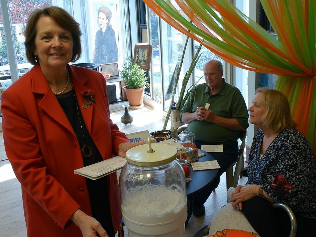 Sophisticated Curator in a Modern Art Gallery