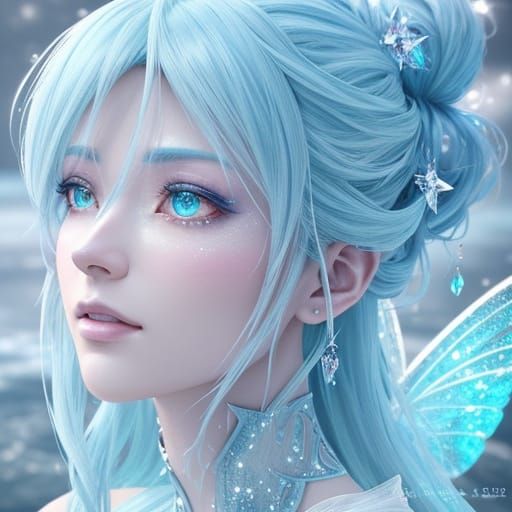 Anime Fairy Concept Art with Crystal Details