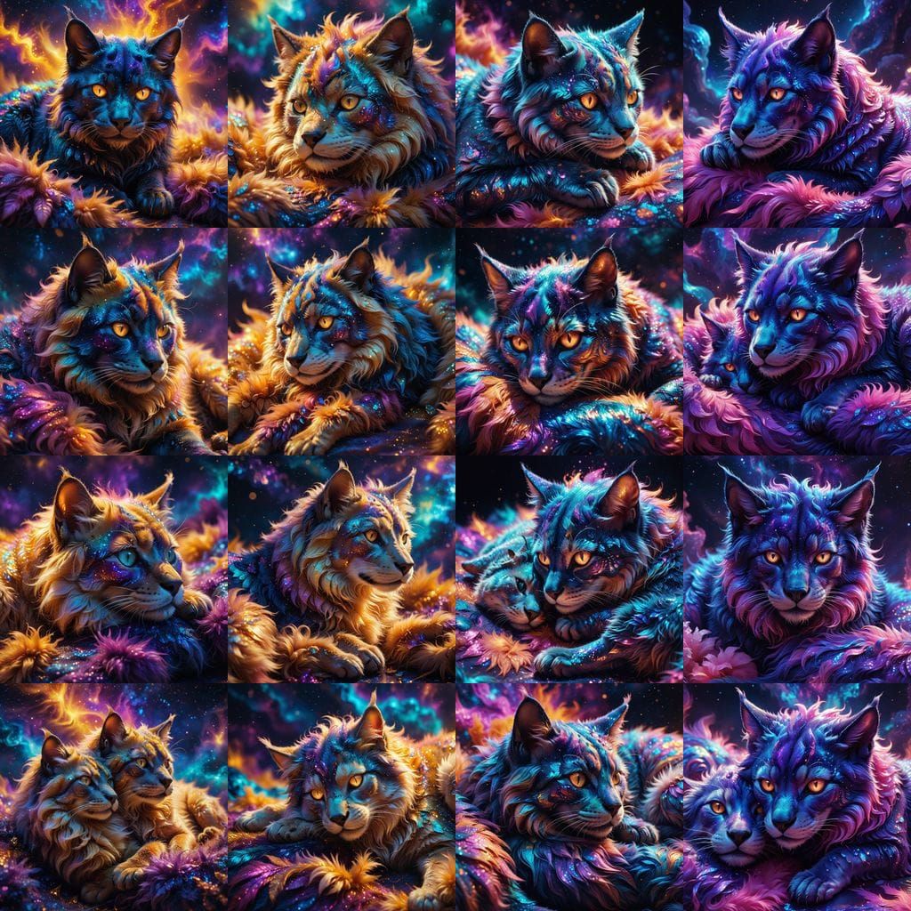 Mythic Cerberus as Cute Fluffy Calico Cat