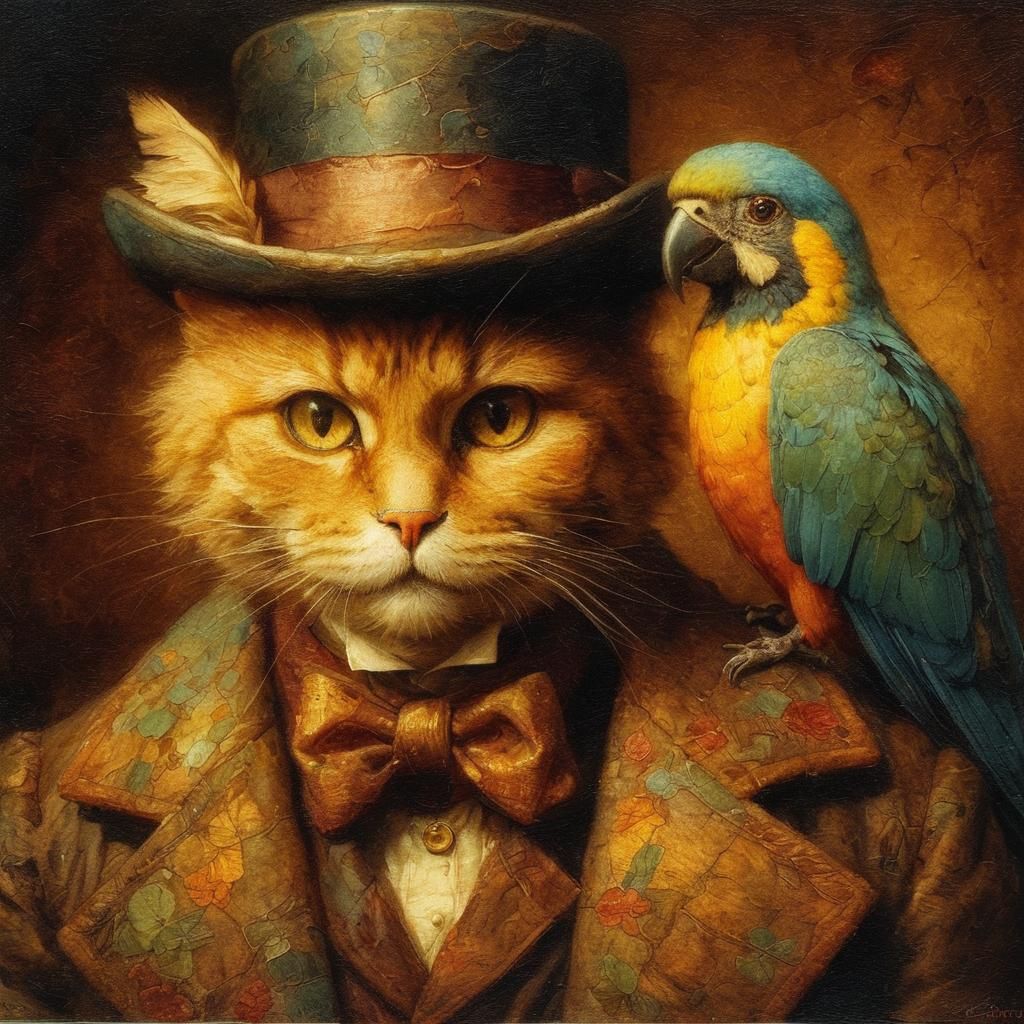 El gato de Bill Gates,  y su secretario.