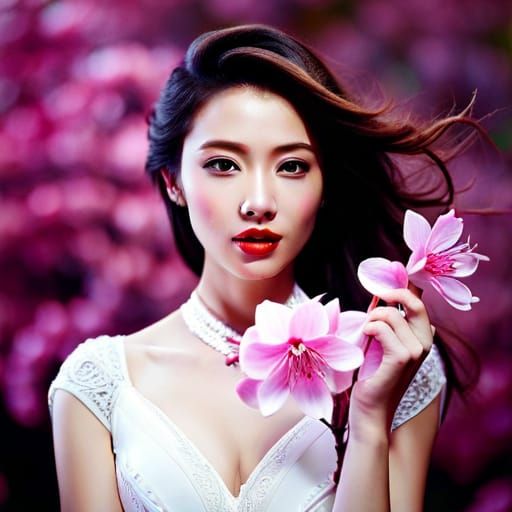 Cherry Tree in Bloom Botanical Art