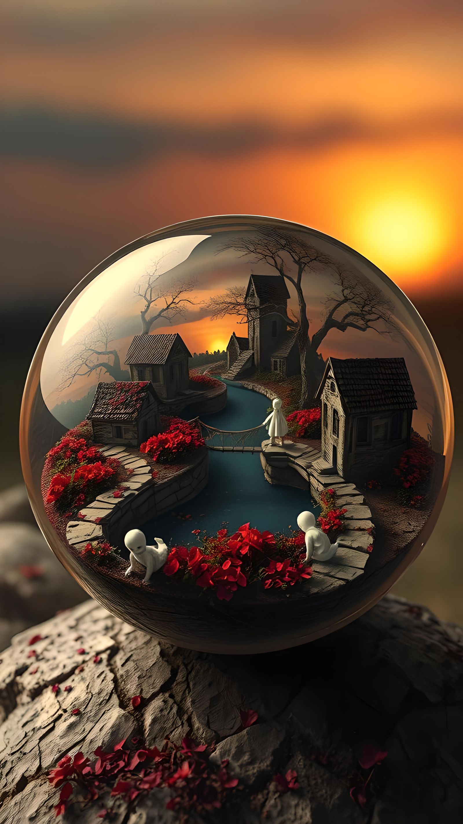 Sinister Tiny World in Orb, Rutkowski Style