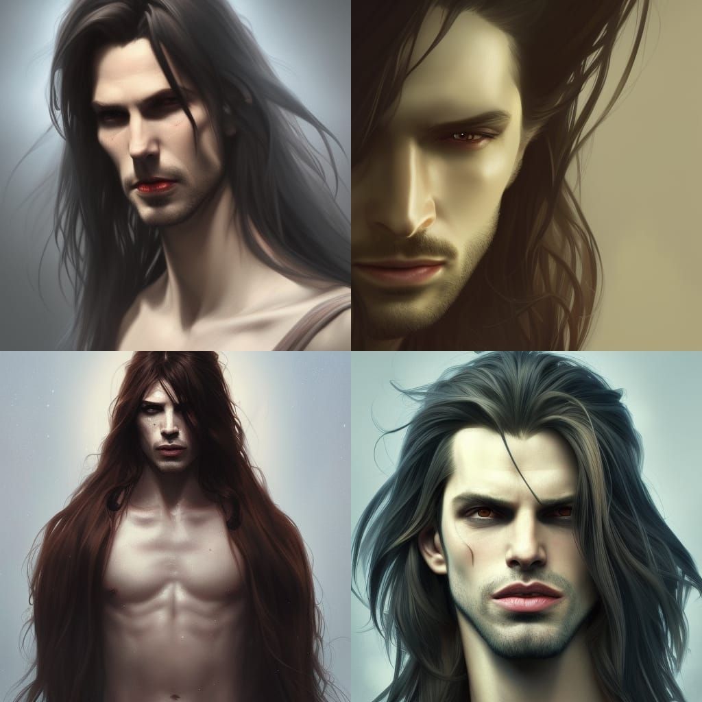 Detailed Vampire Portrait with Dynamic Lighting