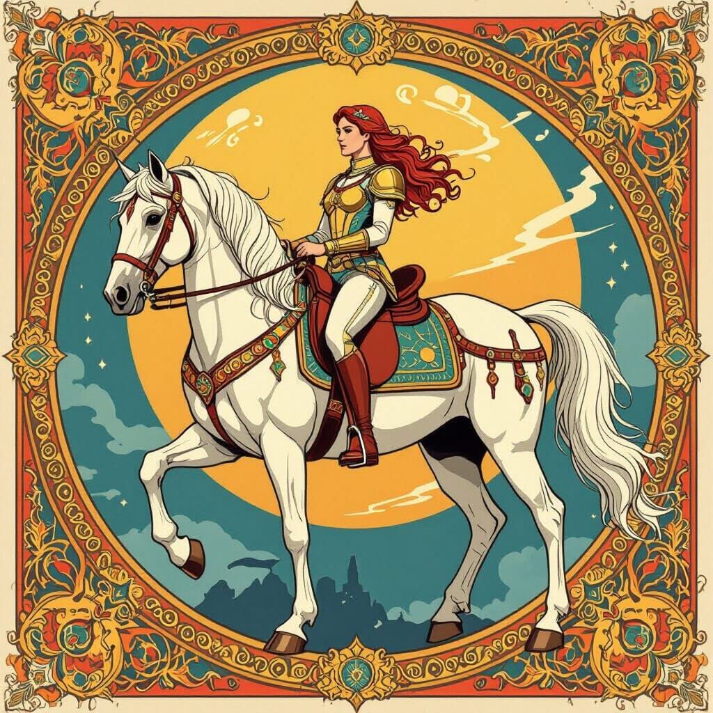 Majestic Horse Logo with Elegant Saddle in Minimalist Style