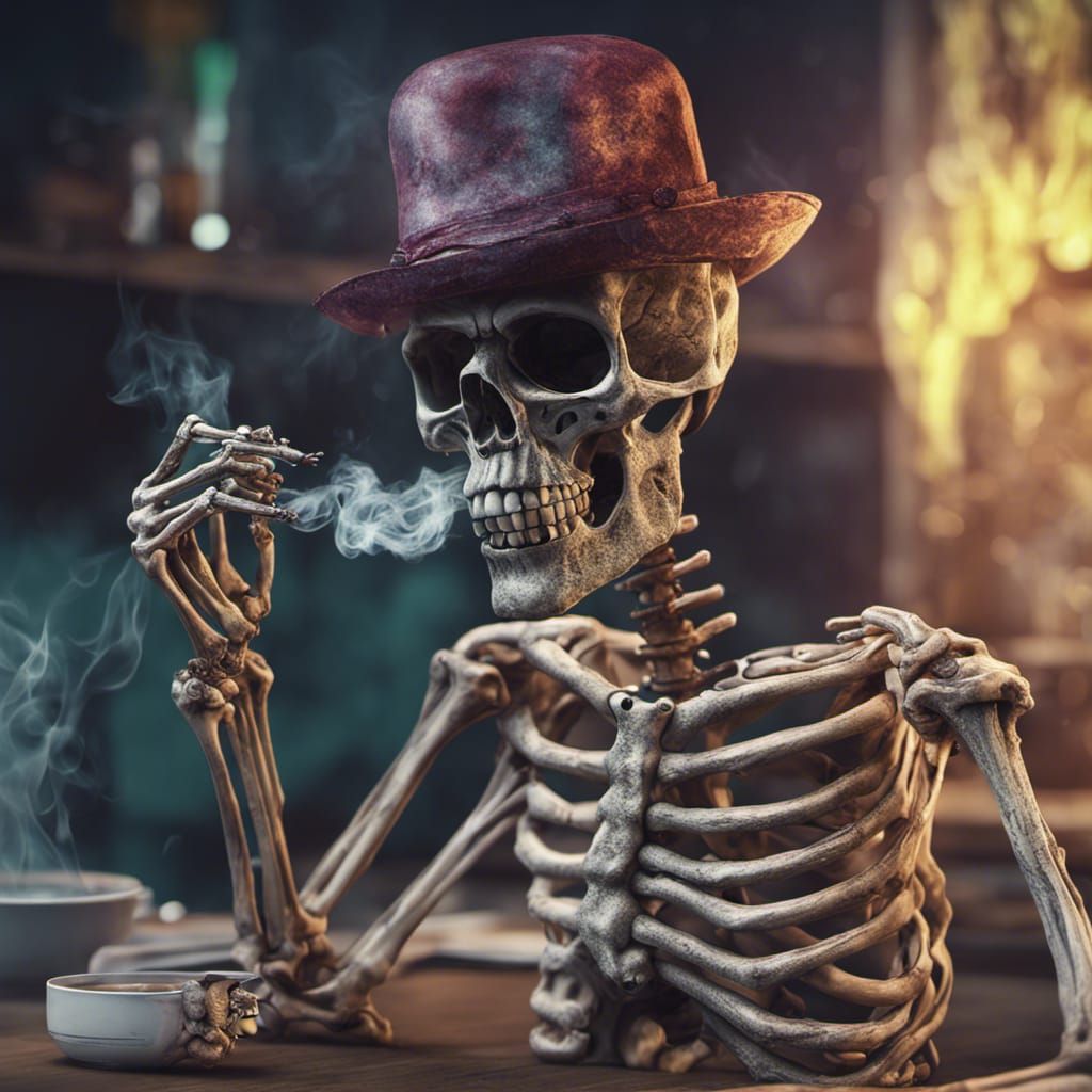 Heisenbones Skeleton Smoking: Breaking Bad Style