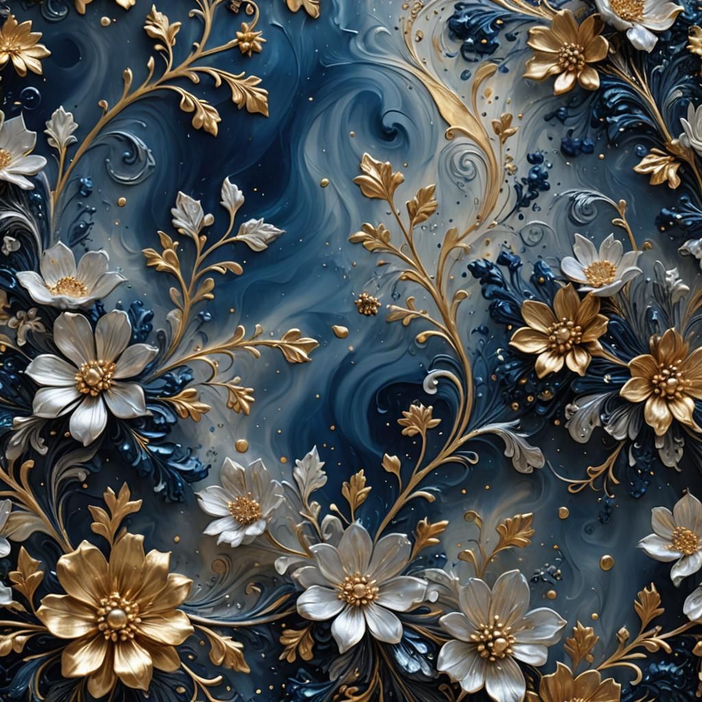 Blue Mist and Golden Flowers: Renaissance Hyperrealism