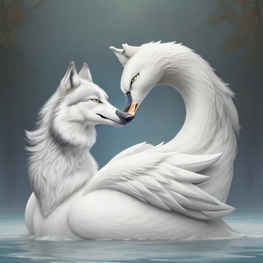 Wolf and Swan Digital Rendering