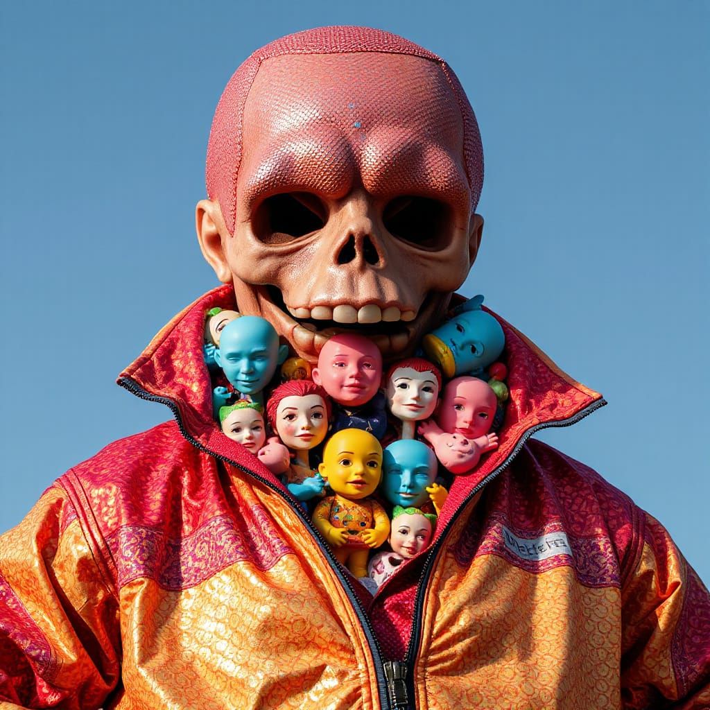 Kaleidoscopic Carnival: Surreal Pop Art Head