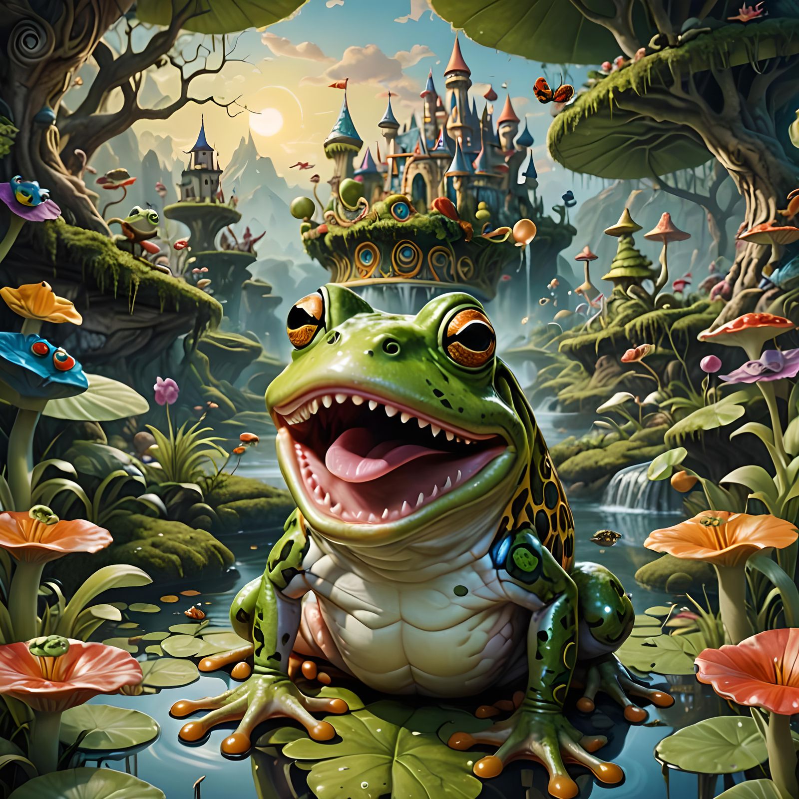 Anthropomorphic Frog Unveils Fantasy Wonderland: Surreal 3D ...