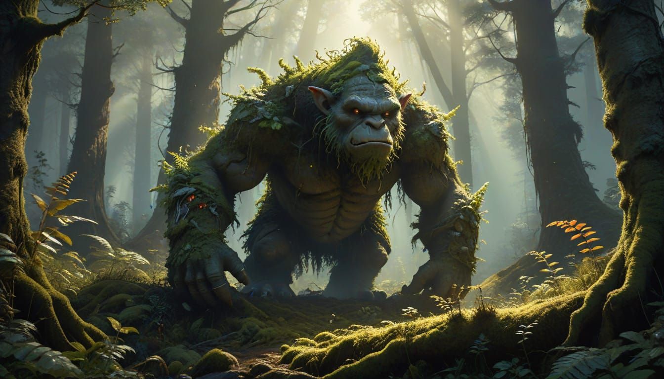 Giant Troll in the Lichen Forest