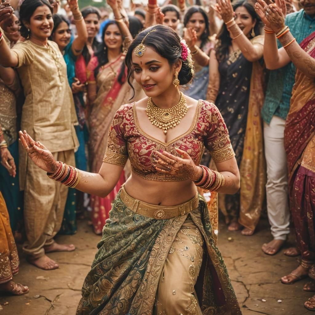 Bride Dancing in Wedding Celebration