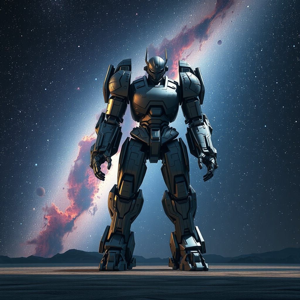 Galactic Epic: Majestic Mech in Andromeda Galaxy