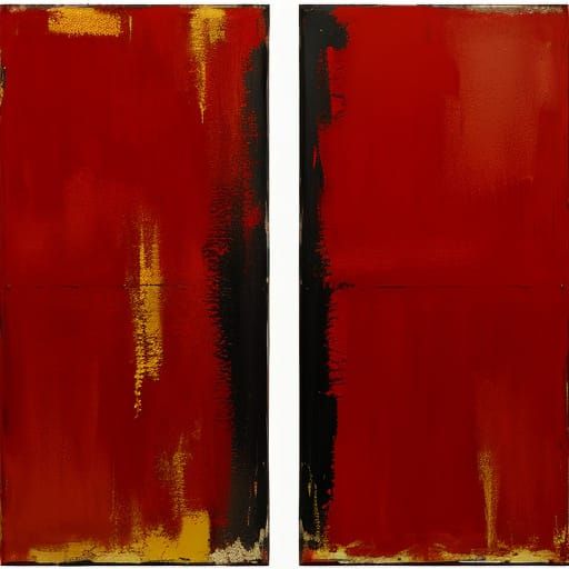 Abstract Expressionist Boxing Gloves in Acrylics