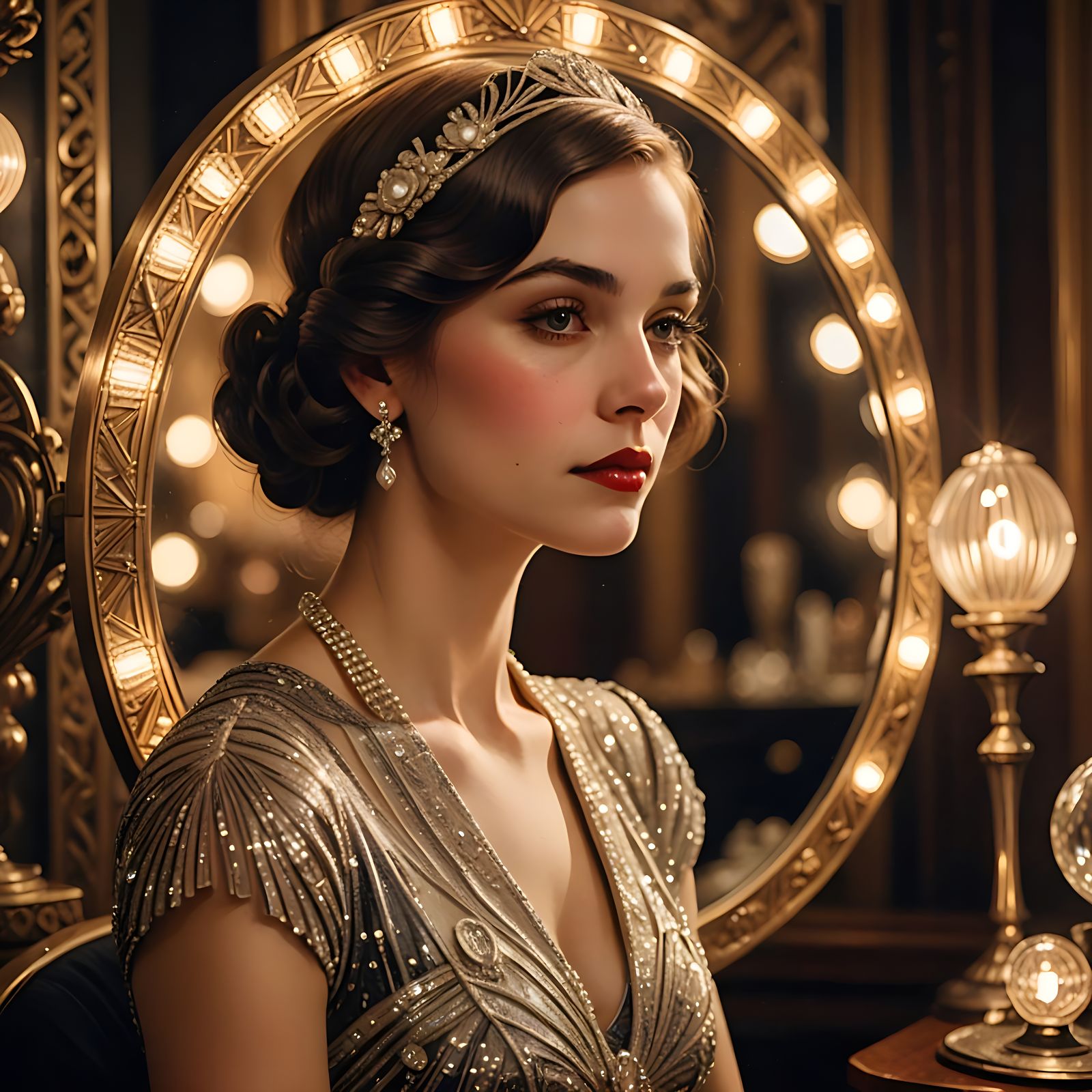 1920s Princess in Evening Finery