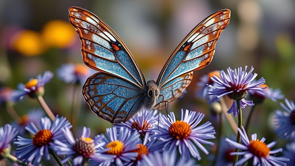 Ethereal Hyperrealistic Butterfly Stares into the Soul