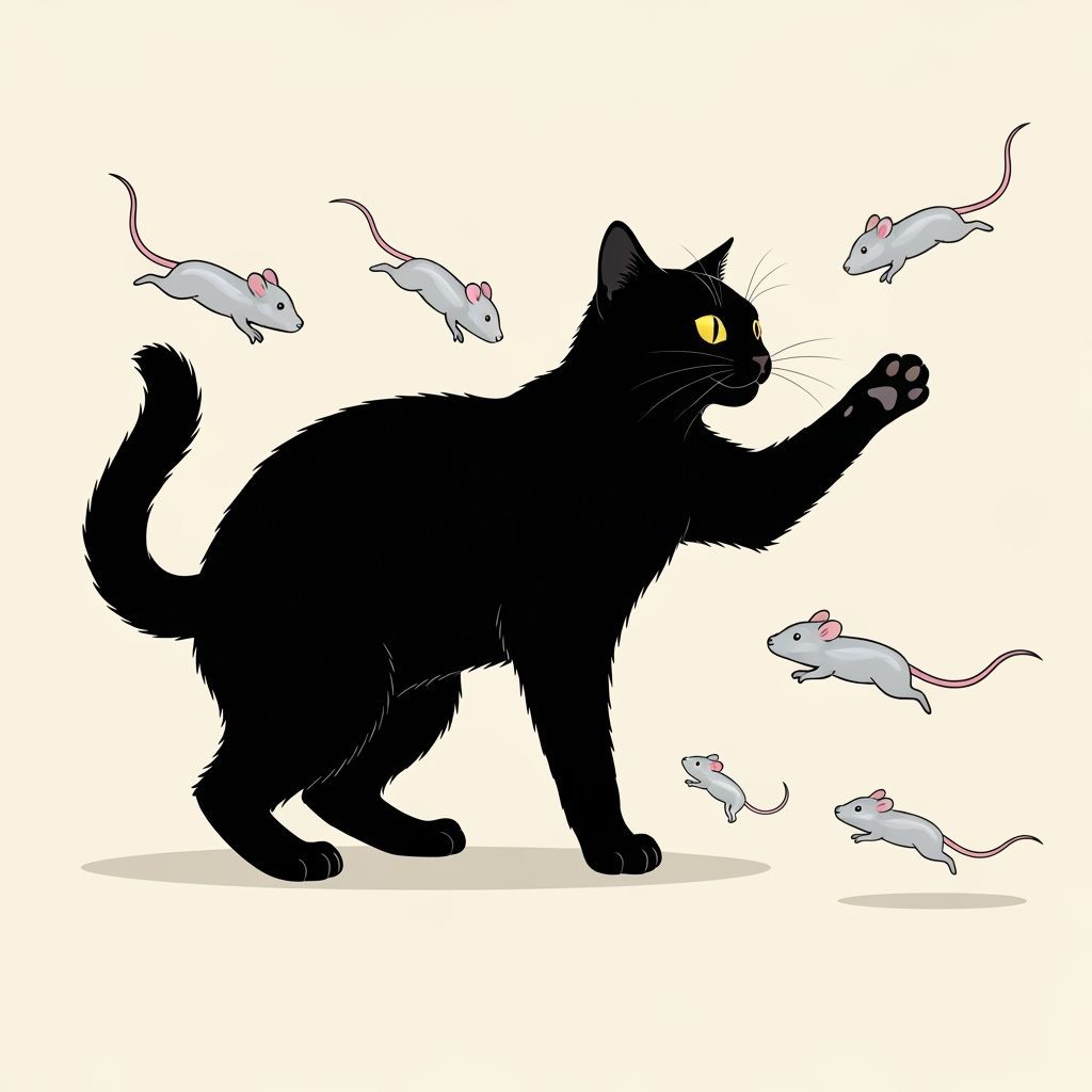 Black Cat's Ghostly Game of Chase