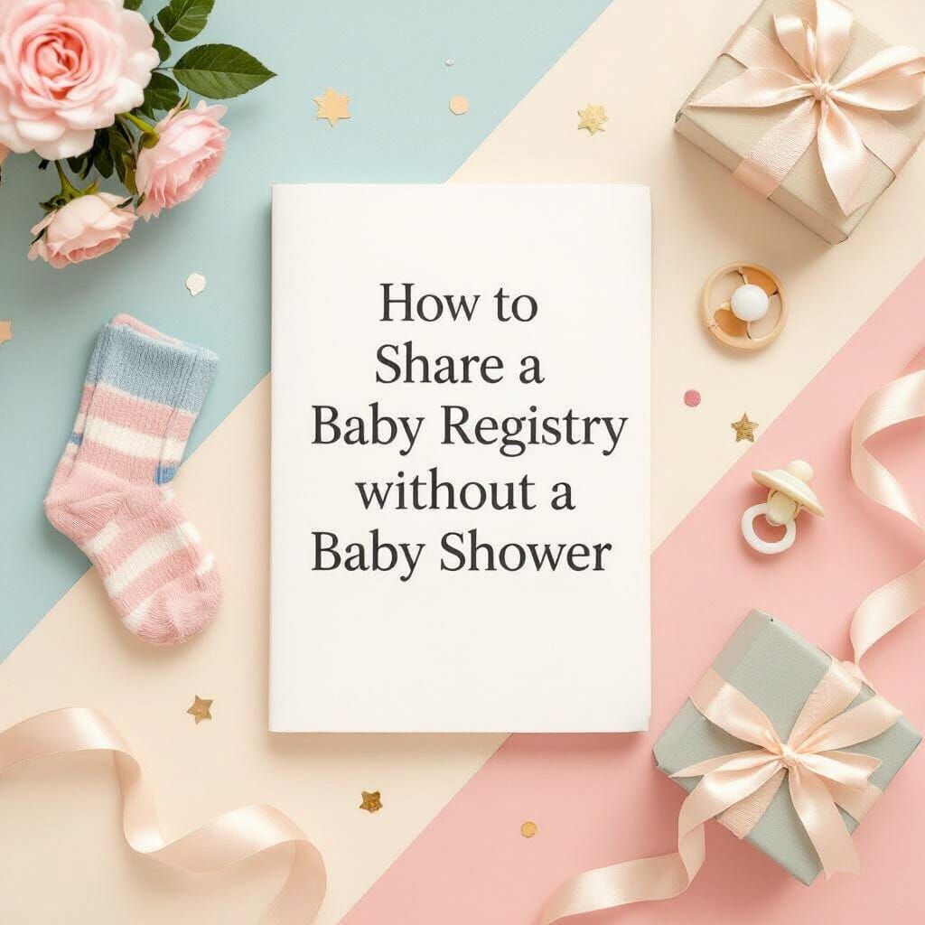 Elegant Flat Lay: Share Baby Registry Without Shower