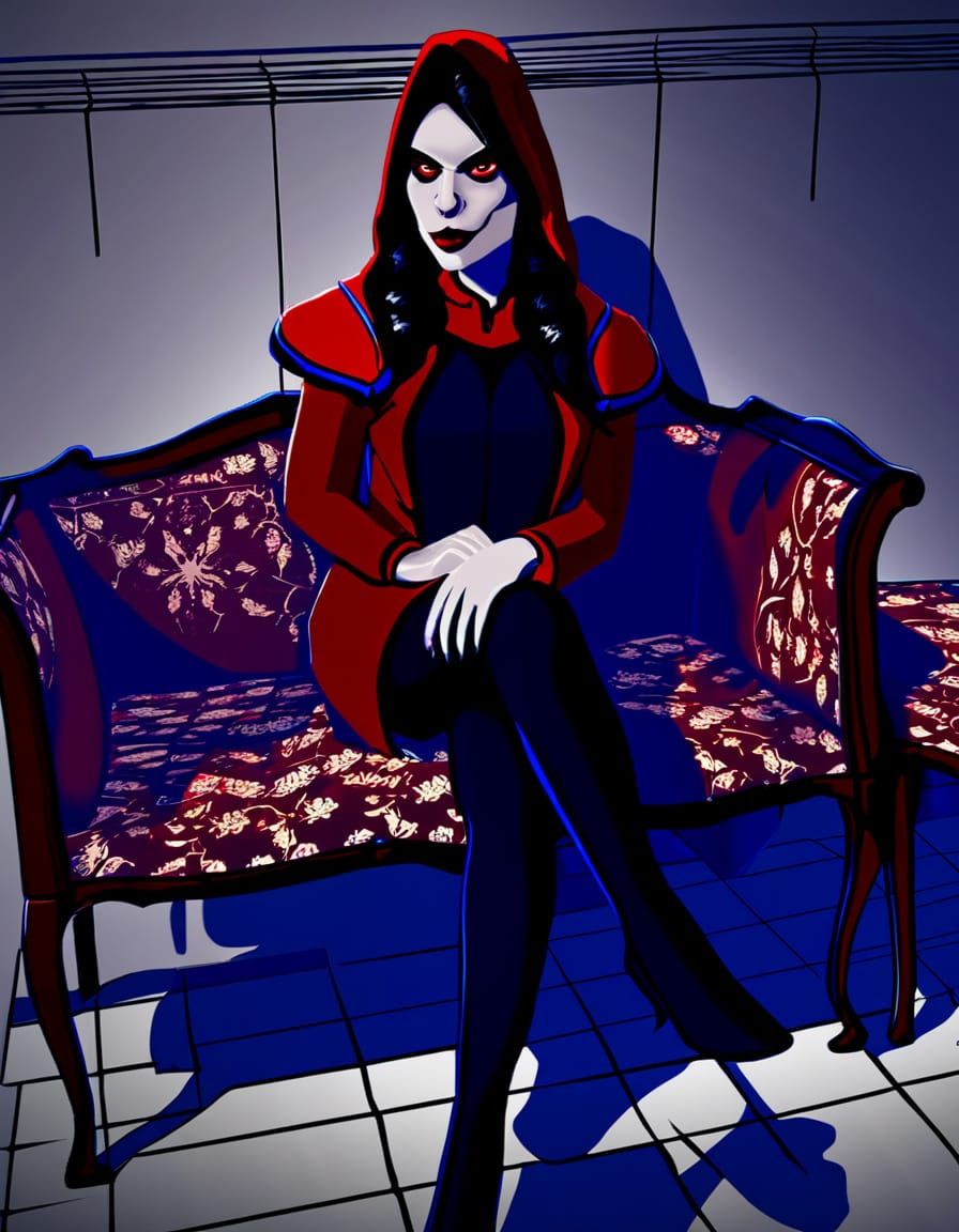 Female Vampire Portrait in Gothic Style