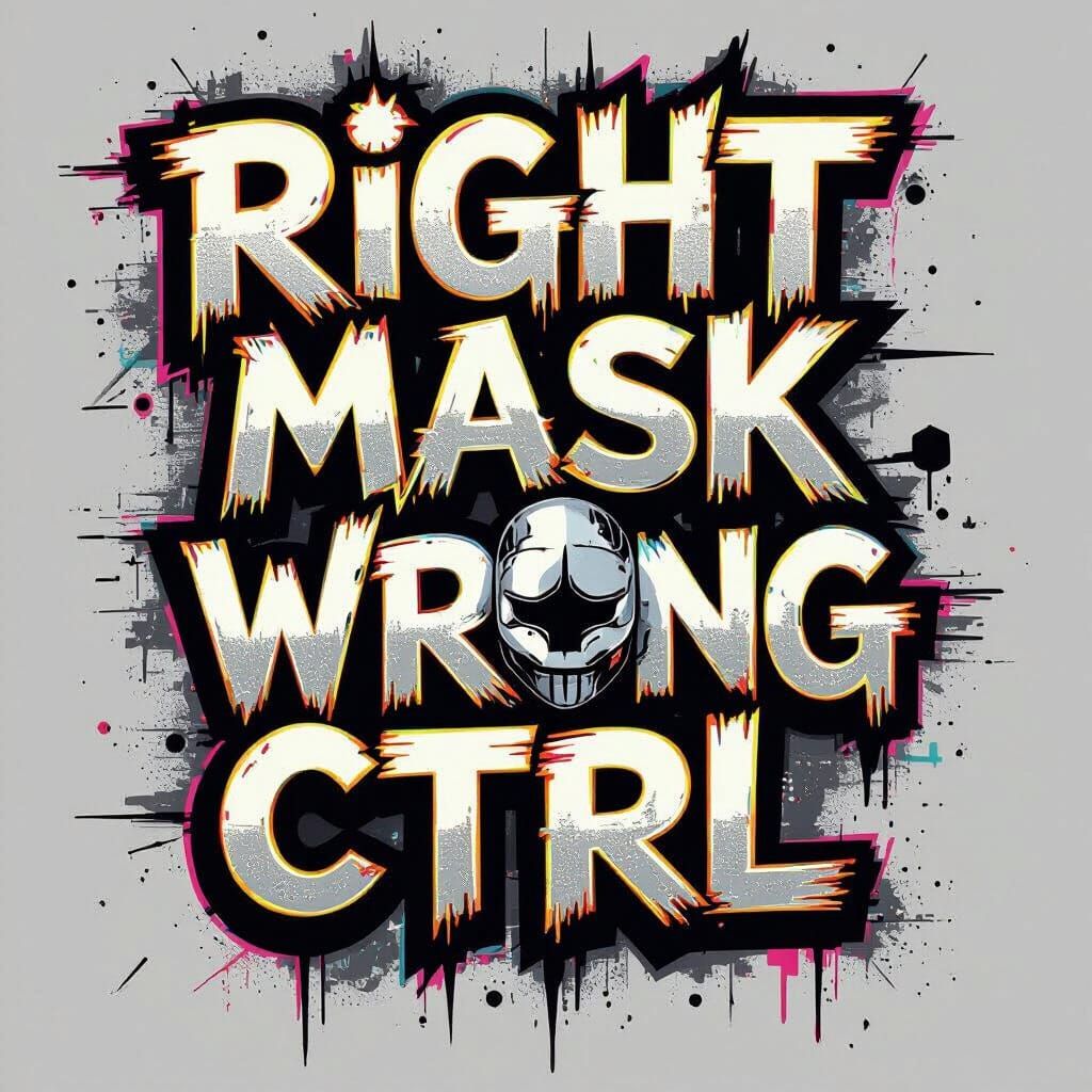 Bold Graffiti Graphic Design with Glitch Effects