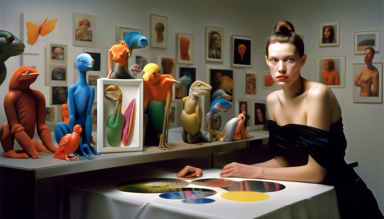 Exotic Portraits in Surreal White Lab, Hyperrealism