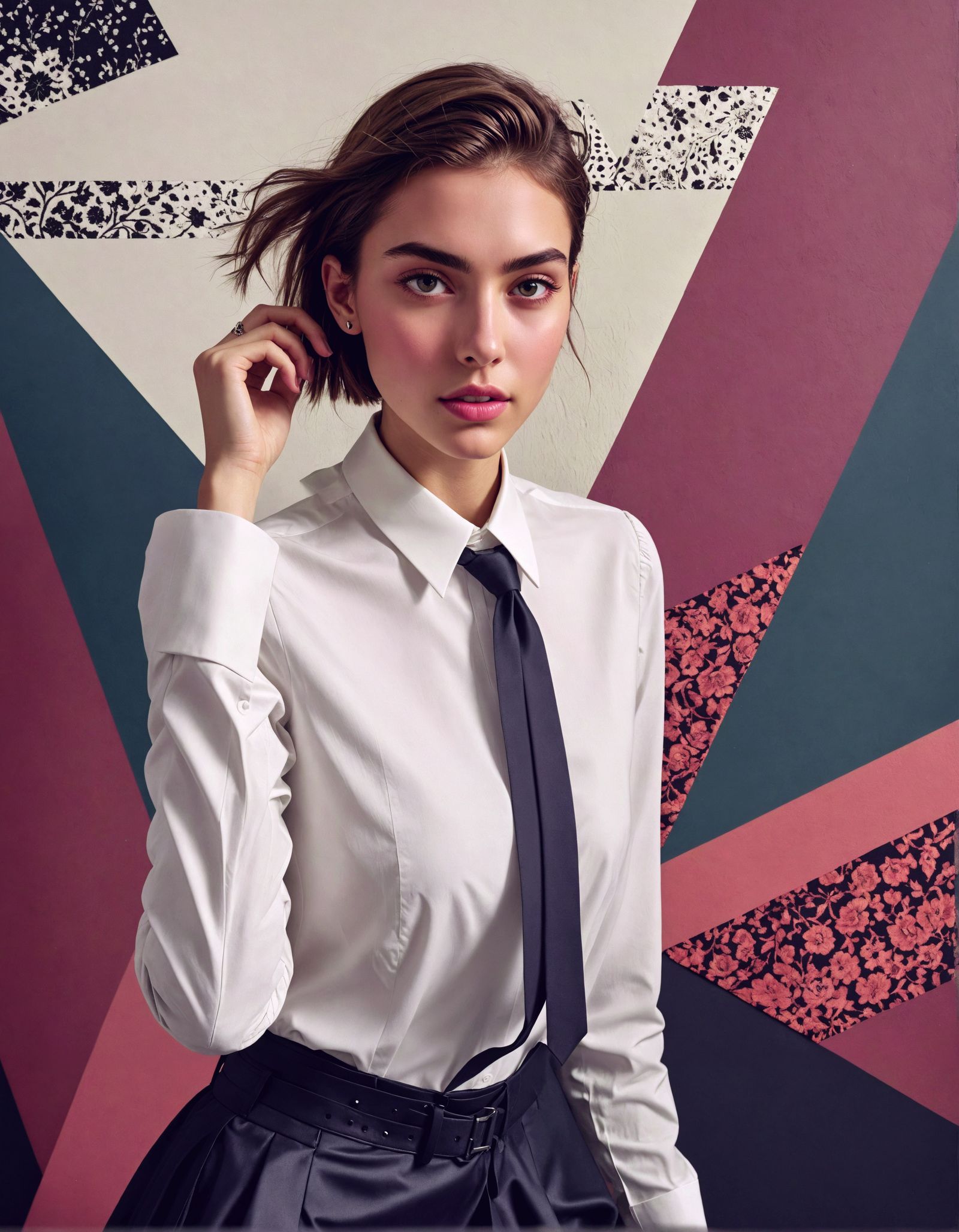 Stylish Tomboy in Pop Art Fashion Illustration