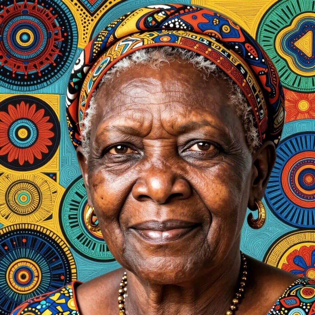 Dignified Kenyan Lady Deep in Thought, Photorealistic Portra...