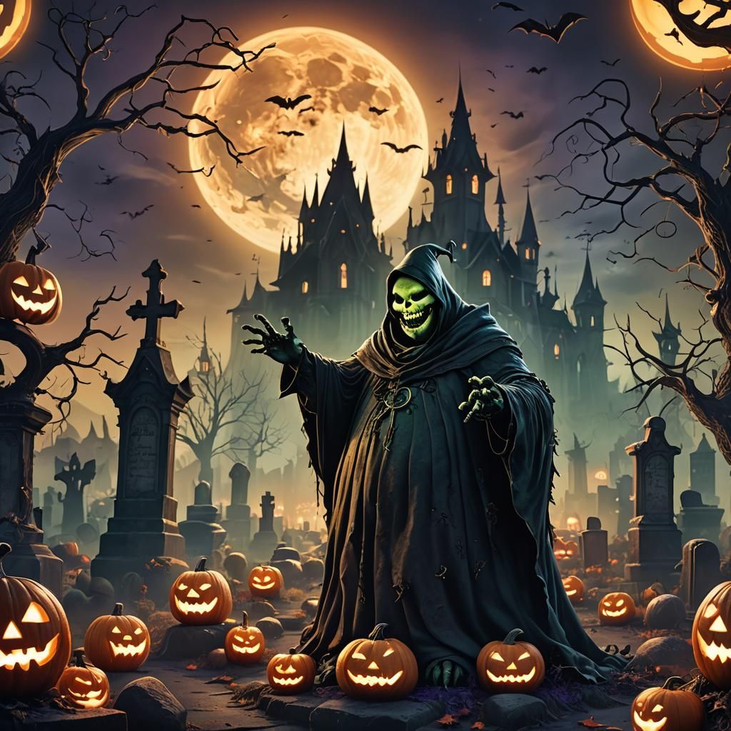 Oogie Boogie in Halloween Town: Dark Fantasy Art