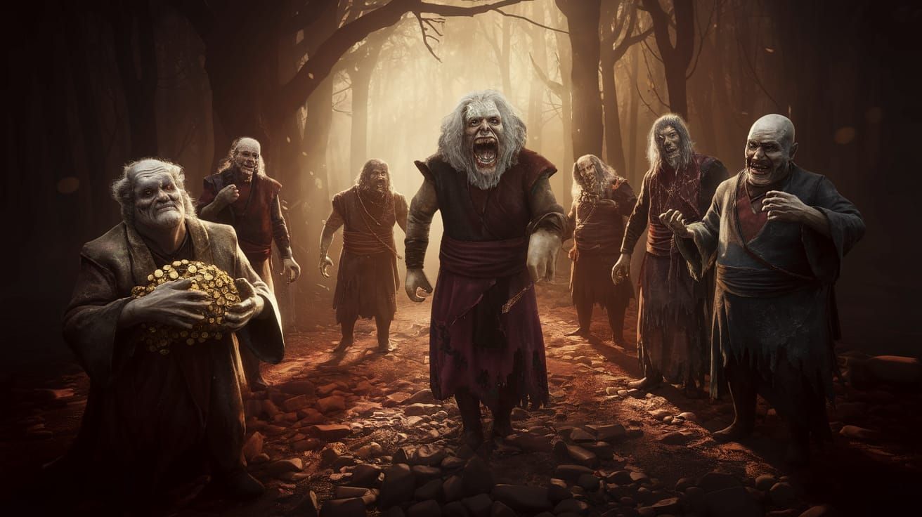 Ethereal Portraits of the Seven Deadly Sins in Dark Forest