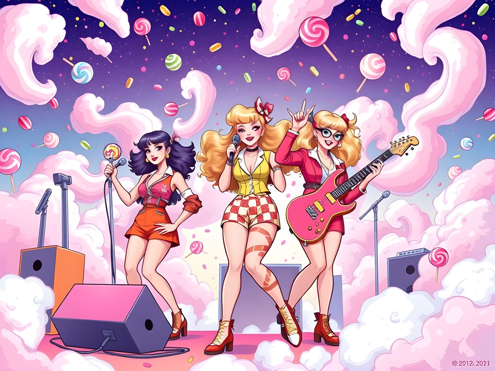 Virtual Girl Group Performs Catchy Bubblegum Pop Hits