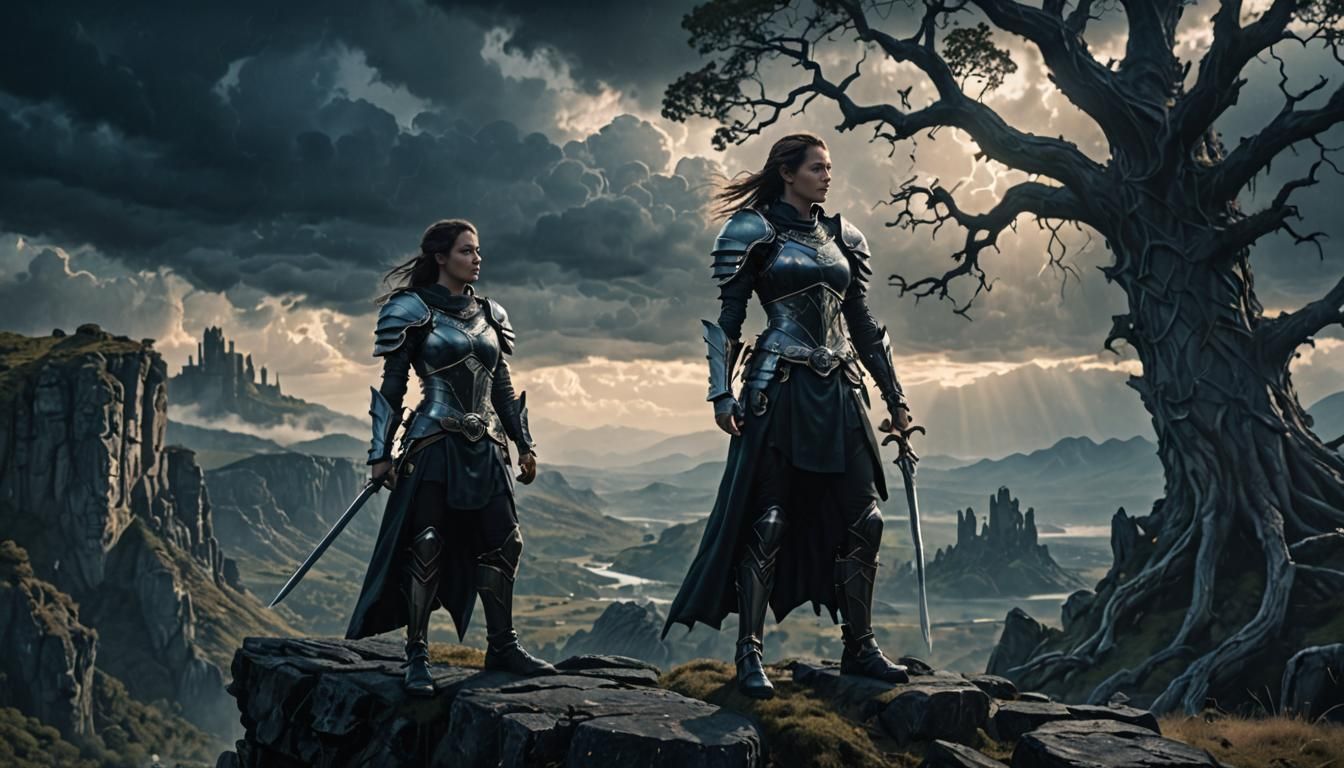 Epic realistic, diablo 4 wallpaper, female main character in...