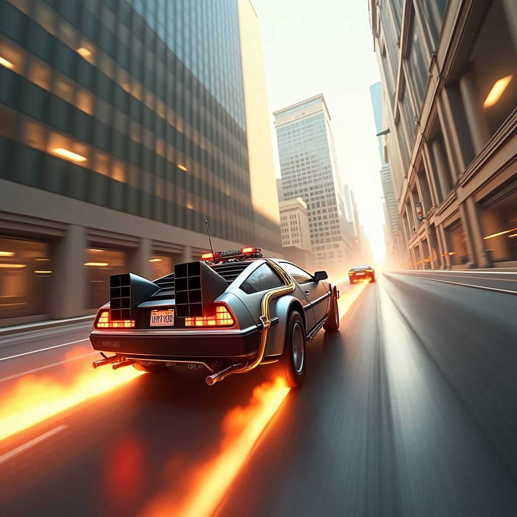 DeLorean Versus Aston Martin High-Speed Chase