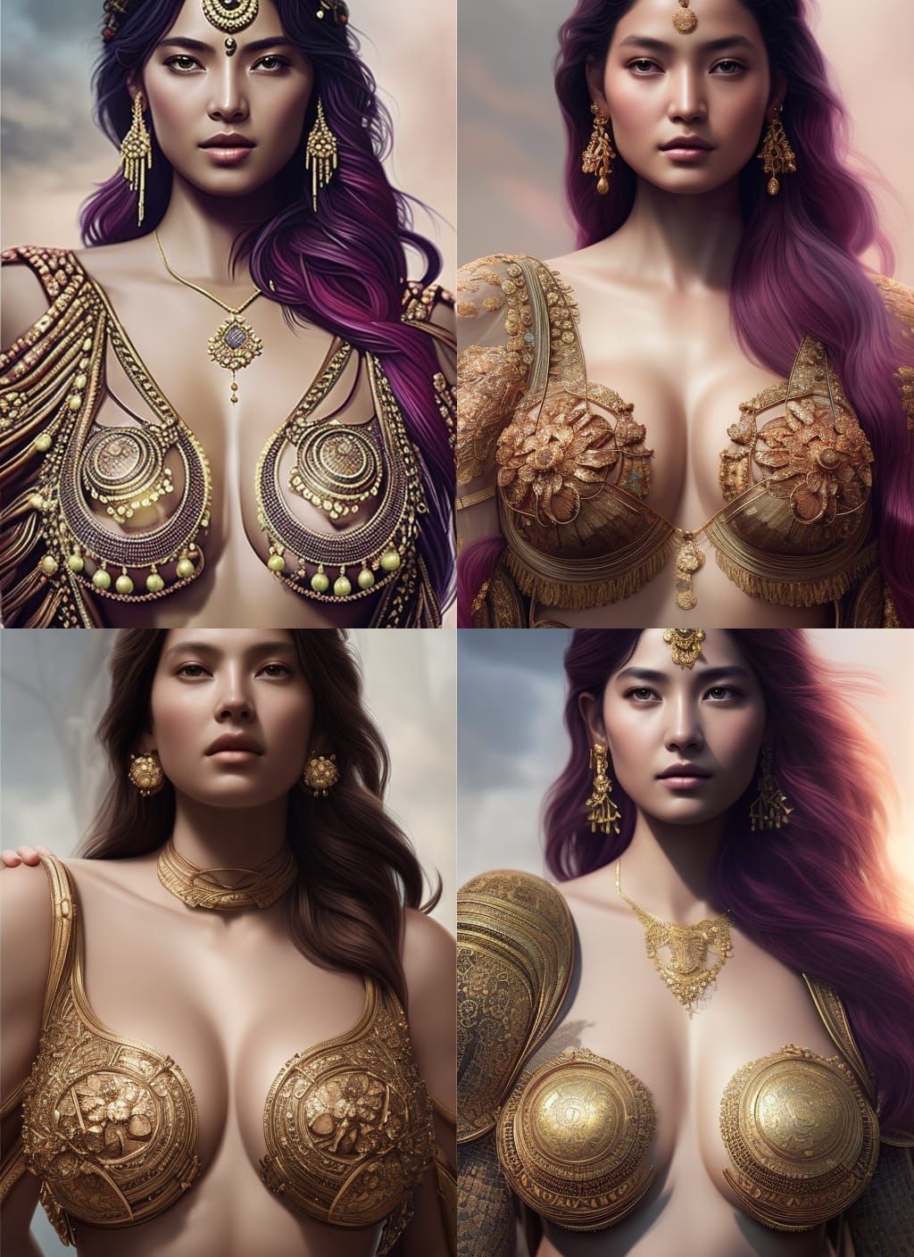 Voluptuous Goddess in Hyperdetailed Photorealistic Style