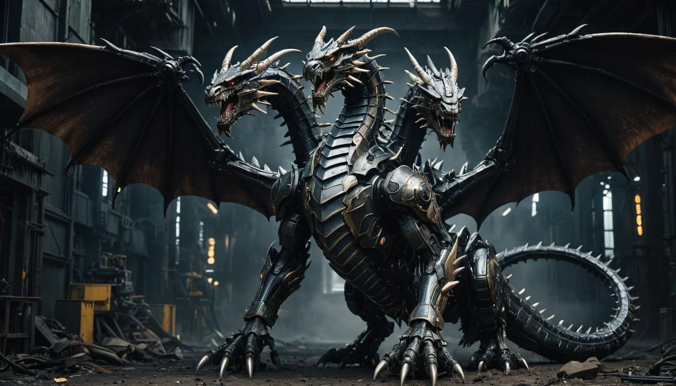 Epic Mecha Hydra Dragon in Cinematic Style