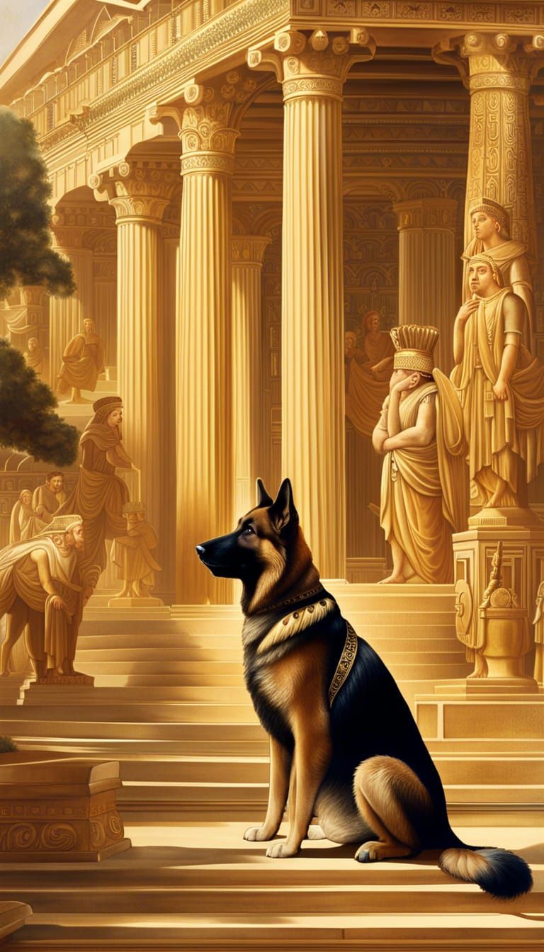 Plato in Golden Age Athens with Dog