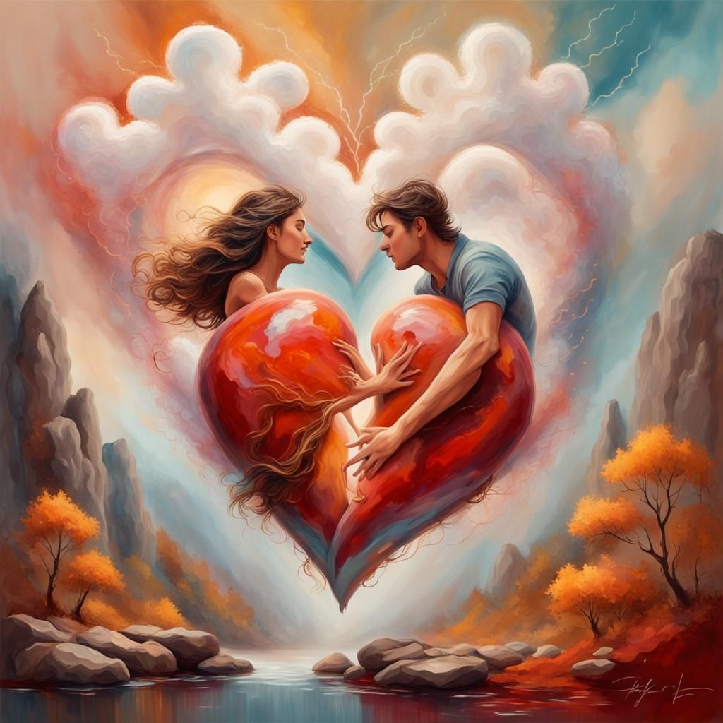 Magical Love Discovery with Heart Rock