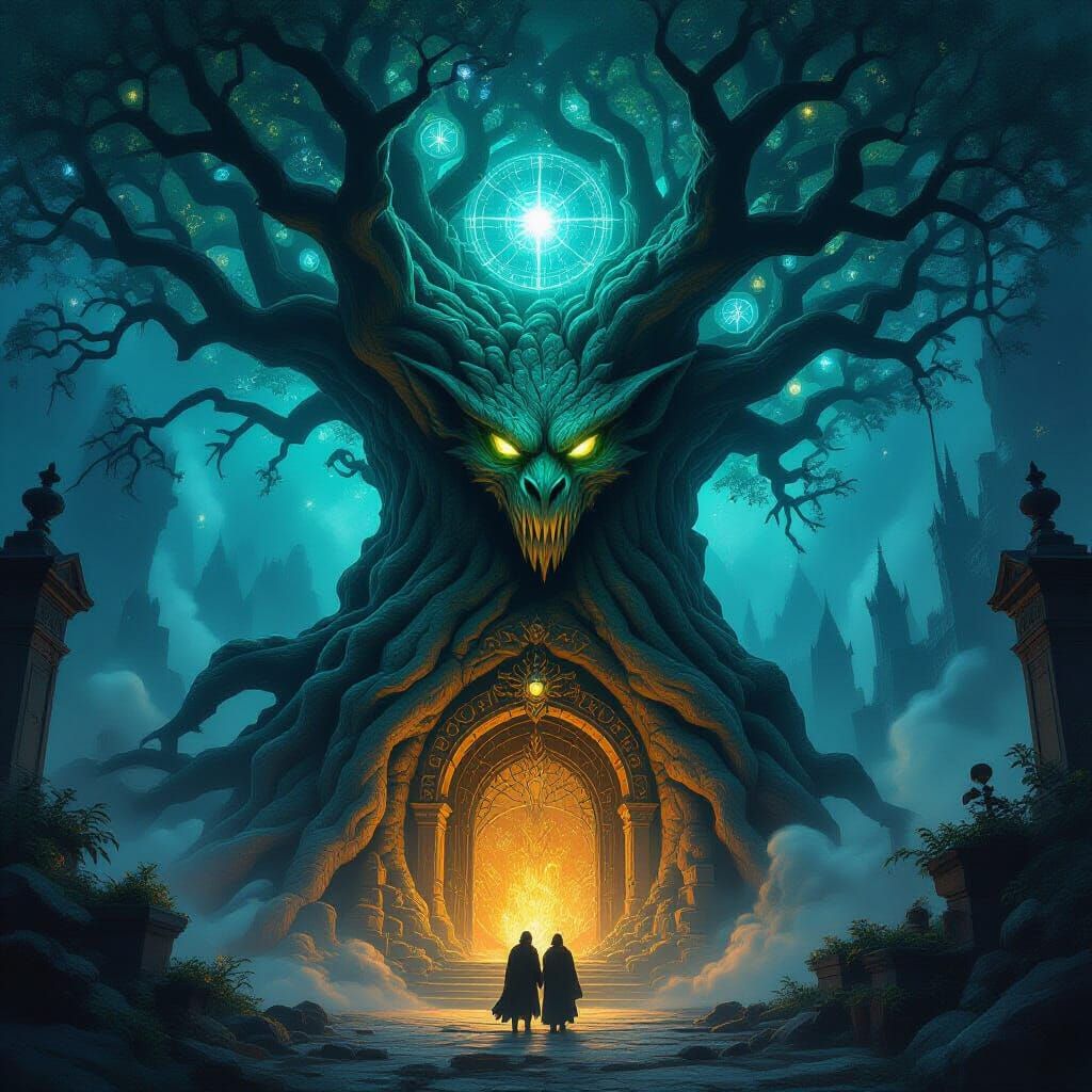 Ancient Tree Transformed Into Arcane Observatory