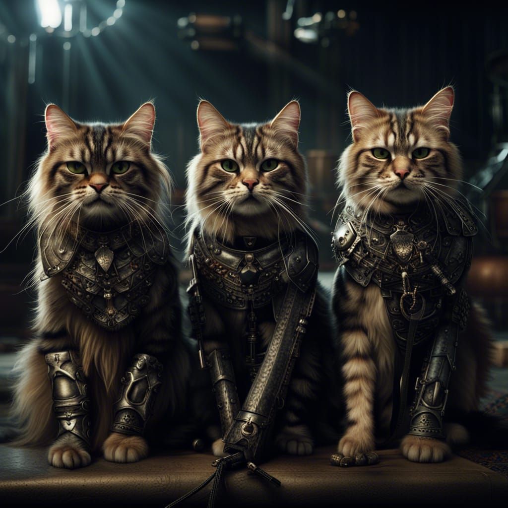 Cats in a Heavy Metal Band: Digital Matte Painting