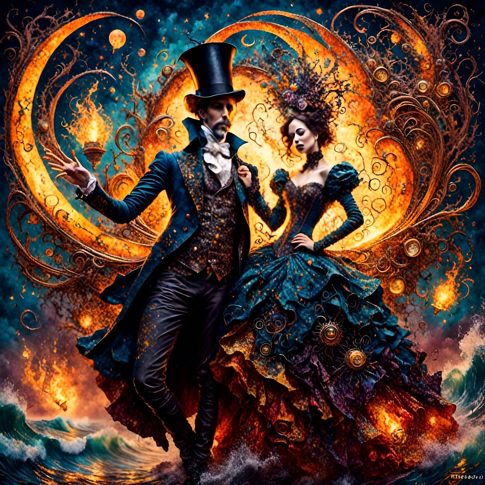 Monochromatic Zentangle Abstract Design Illustration