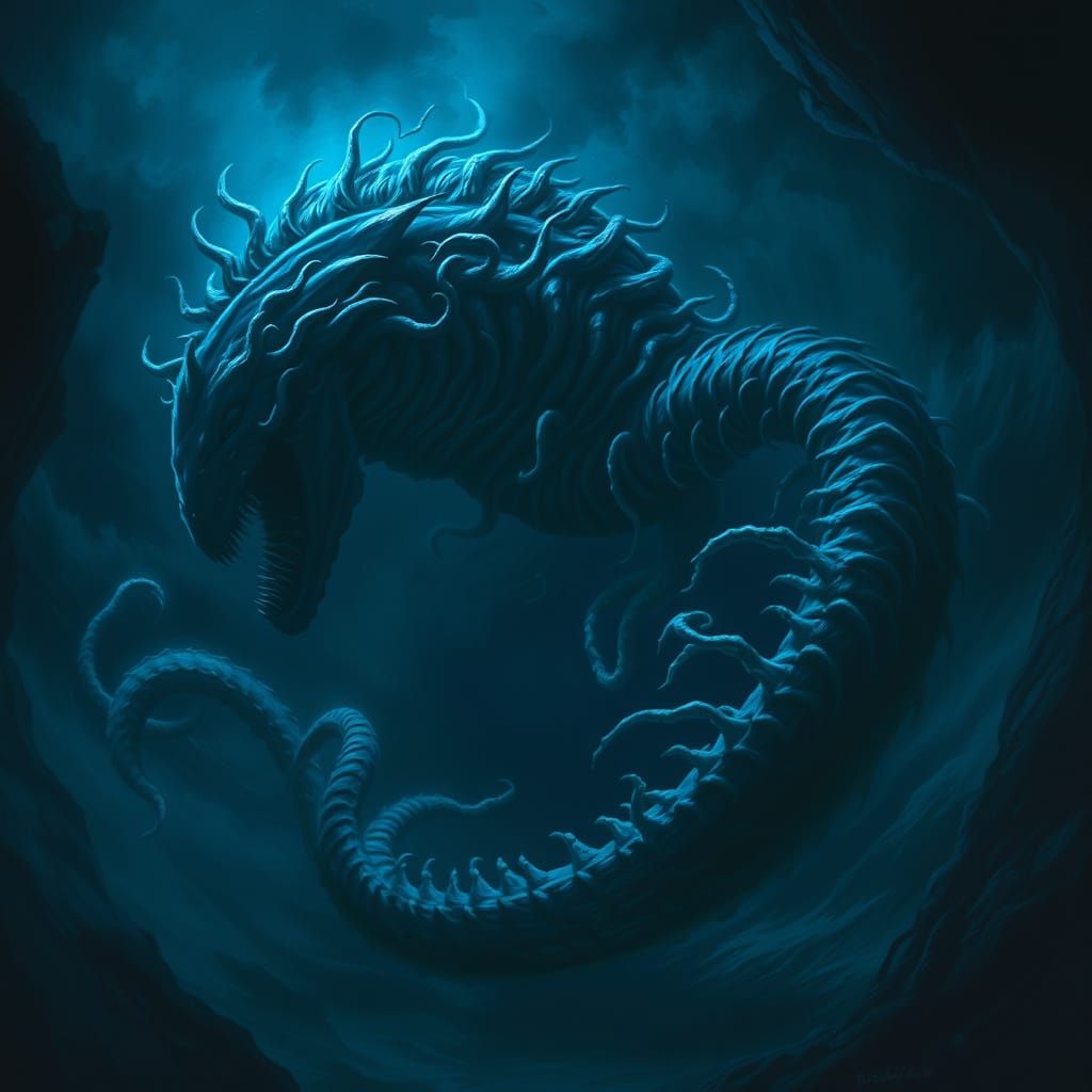 Colossal Sea Monster Lurking in Abyssal Depths