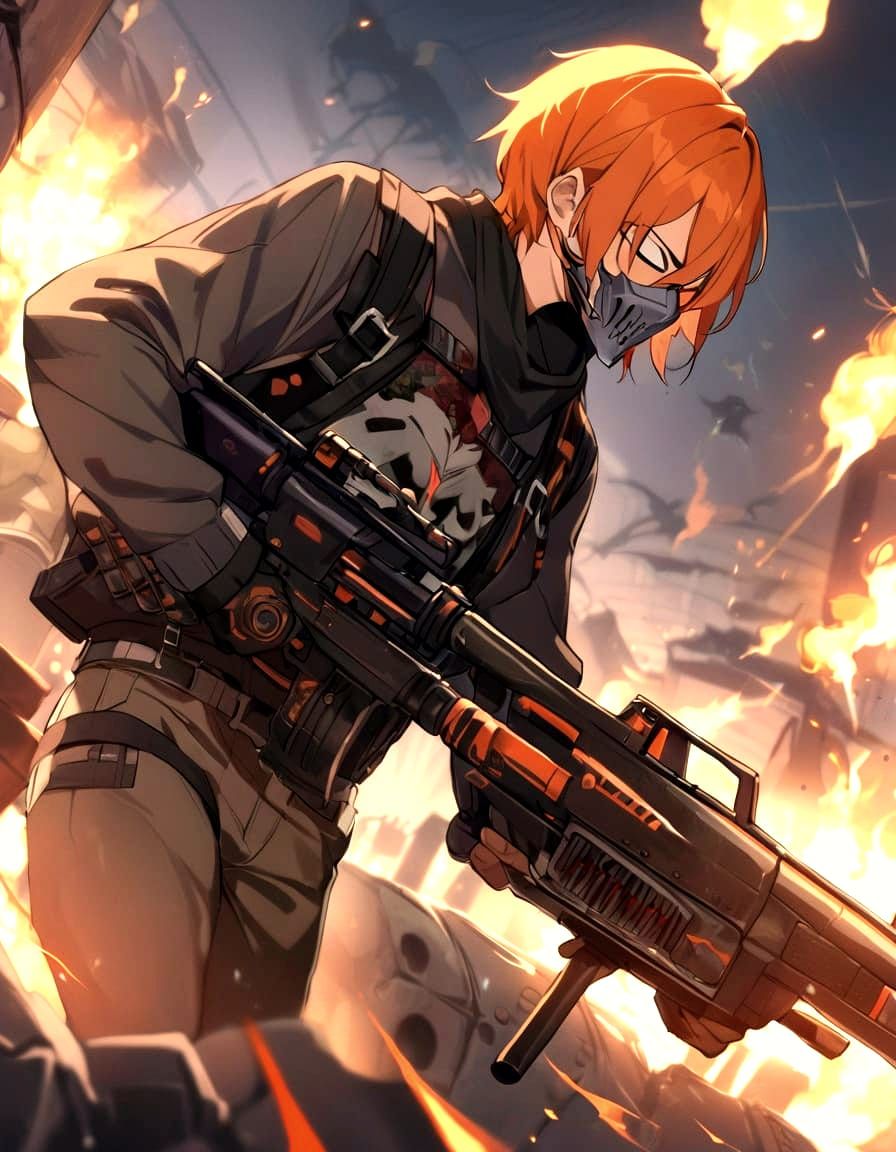 Gothic Hero Unleashes Fiery Fury in Midnight