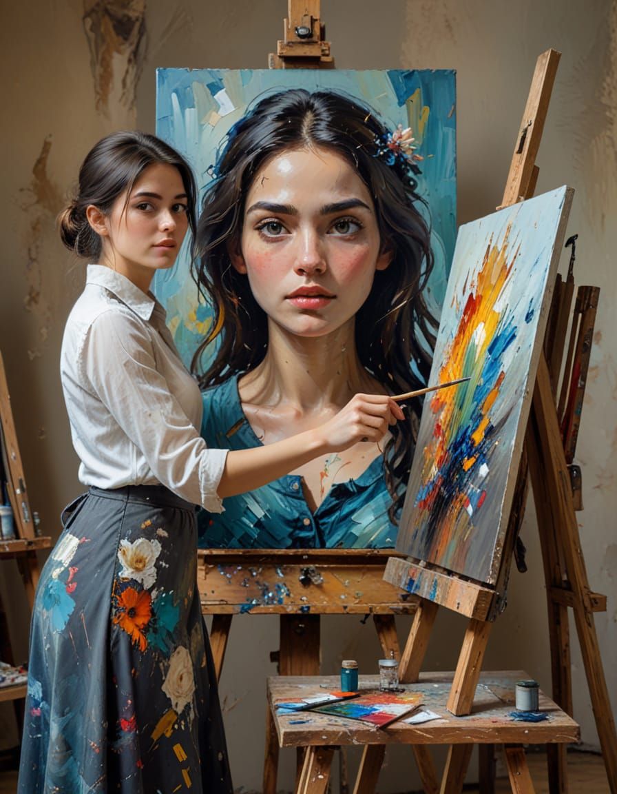 Painting Character Emerges to Artist